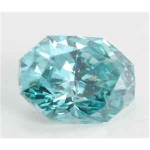 Radiant Cut Loose Diamond (0.49 Ct, Ocean Blue Color, VS1 Clarity)