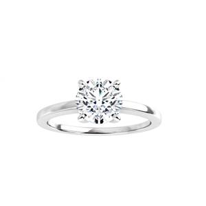Round Diamond Solitaire Engagement Ring,14K White Gold (0.92 Ct,E Color,Si2 Clarity) IGL Certified