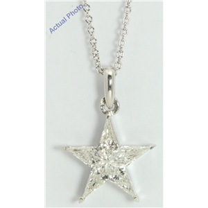 18k White Gold Kite Modern classic five-pointed star exclusive diamond pendant(0.73ct, G, VS-SI)