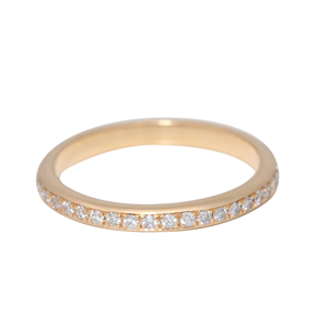 18K Rose Gold Round Diamond Multi-Stone Stone Prong Set Eternity Wedding Band & Ring(0.4 Ct, G, Vs)