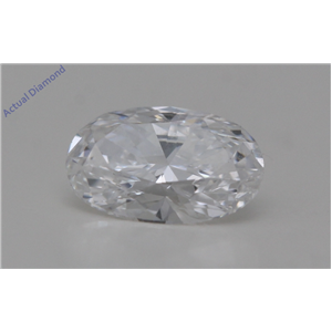 Oval Cut Loose Diamond (0.6 Ct,E Color,VVS1 Clarity) HRD Certified