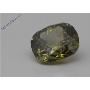 Cushion Cut Loose Diamond (2.11 Ct,Fancy Greyish Green(Irradiated) Color,SI2 Clarity) IGL Certified