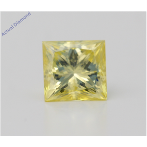 Princess Loose Diamond (1.03 Ct,Fancy Vivid Yellow(Color Enhanced) Color,Vs1(Enhanced) Clarity) Igl