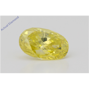 Oval Cut Loose Diamond (1.05 Ct,Fancy Intense Yellow(Color Enhanced) Color,Si1 Clarity) IGL Certified