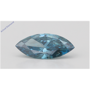 Marquise Cut Loose Diamond (1.17 Ct,Fancy Intense Blue(Color Enhanced) Color,Si1 Clarity) IGL Certified
