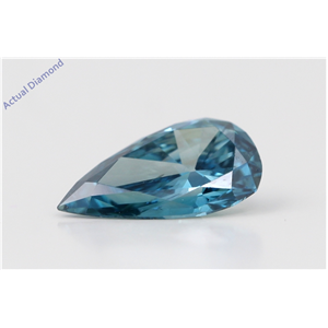 Pear Cut Loose Diamond (1.67 Ct,Fancy Intense Blue(Color Enhanced) Color,Vs2 Clarity) IGL Certified