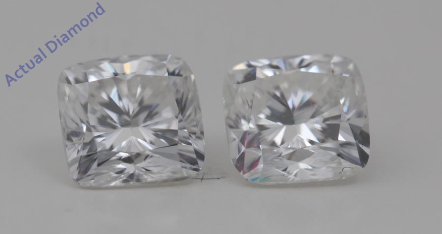 A Pair Of Cushion Cut Loose Diamonds 204 Cte F Colorvs1 Vs2clarity Enhanced Clarity Igl Certified