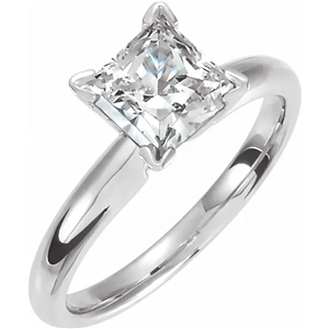 Princess Diamond Solitaire Engagement Ring,14K White Gold (1.03 Ct,G Color,Vs2 Clarity) IGL Certified
