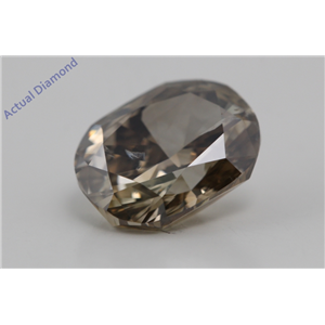 Cushion Cut Loose Diamond (3.01 Ct,Natural Fancy Brown Yellow Color,SI1 Clarity) AIG Certified