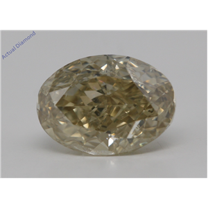 Oval Cut Loose Diamond (1.51 Ct,Natural Fancy Vivid Brown Yellow Color,VS2 Clarity) AIG Certified