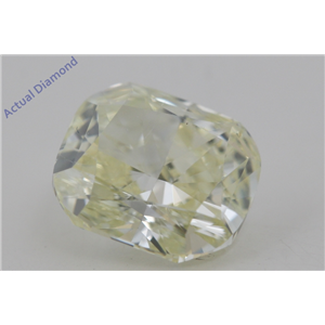 Cushion Cut Loose Diamond (1.23 Ct,Natural Fancy Yellow Color,VS1 Clarity) AIG Certified
