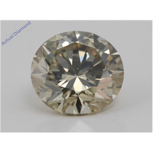 Round Cut Loose Diamond (0.91 Ct,Natural Fancy Brownish Yellow Color,VS2 Clarity) GIA Certified