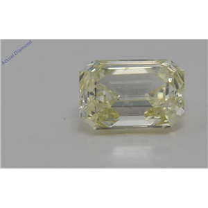 Emerald Cut Loose Diamond (0.83 Ct,Natural Fancy Yellow Color,I1 Clarity) GIA Certified