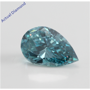 Pear Cut Loose Diamond (1.02 Ct, Blue (Color Irradiated), SI1 (Clarity Enhanced))  