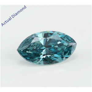 Marquise Cut Loose Diamond (0.95 Ct, Fancy Sky Blue(Color Irradiated) Color, VS2(Clarity Enhanced) Clarity) IGL Certified