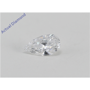 Pear Cut Loose Diamond (0.26 Ct, D Color, Si1(K.M. Treated) Clarity) IGL Certified