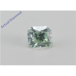 Radiant Cut Loose Diamond (0.82 Ct, Fancy Green (Color Irradiated) Color, VS2 (Clarity Enhanced) Clarity) IGL Certified