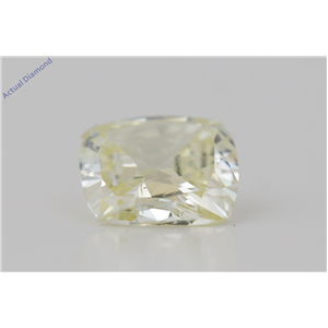 Cushion Cut Loose Diamond (1.09 Ct,Natural Fancy Light Yellow Color,Si2 Clarity) Gia Certified