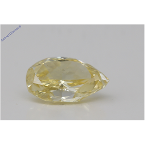Pear Cut Loose Diamond (1.11 Ct,Natural Fancy Intense Yellow Color,Si1 Clarity) Gia Certified