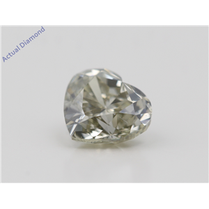 Heart Cut Loose Diamond (1.13 Ct,Natural Fancy Gray Yellowish Green Color,Si1 Clarity) Gia Certified