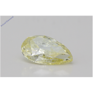 Pear Cut Loose Diamond (1 Ct,Natural Fancy Yellow Color,I1 Clarity) Gia Certified