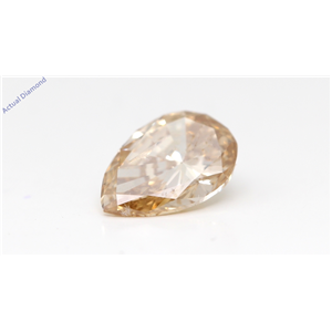 Pear Cut Loose Diamond (1.53 Ct,Natural Fancy Brown Yellow Color,I1 Clarity) Gia Certified