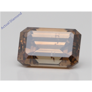 Emerald Cut Loose Diamond (1.09 Ct,Natural Fancy Orange Brown Color,Vs2 Clarity) Aig Certified