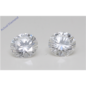 A Pair Of Round Cut Loose Diamonds (2 Ct,E-F Color,Si1-Vs2 Clarity) GIA Certified