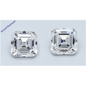 A Pair Of Asscher Cut Loose Diamonds (2.62 Ct,D Color,Vs1-Vs2 Clarity) Gia Certified