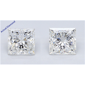 A Pair Of Princess Cut Loose Diamonds (4.03 Ct,F-G Color,Vs1-Vs2 Clarity) Gia Certified