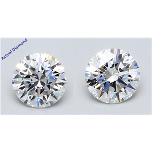 A Pair Of Round Cut Loose Diamonds (2.8 Ct,D Color,Vs1-Vs2 Clarity) Gia Certified