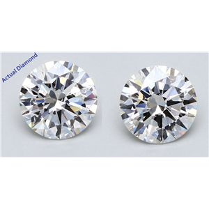 A Pair Of Round Cut Loose Diamonds (3 Ct,F Color,Si1 Clarity) Gia Certified