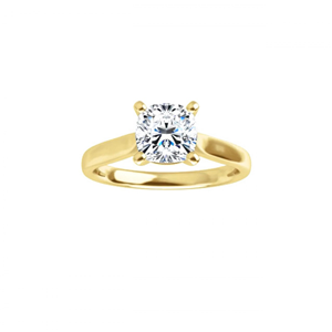 Cushion Diamond Solitaire Engagement Ring,14K Yellow Gold (1.02 Ct,G Color,Vs2 Clarity) Gia Certified