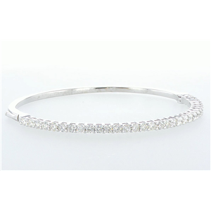 14K White Gold Round Diamond Multi-Stone Prong Set Tennis Bracelet (2.72 Ct,D-E Color,Vvs1-Vvs2 Clarity)