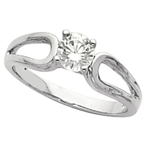 Round Diamond Solitaire Engagement Ring 14k White Gold (0.95 Ct, E Color, I1 Clarity) IGL Certified