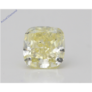 Cushion Cut Loose Diamond (1.57 Ct,Fancy Yellow Color,Si1 Clarity) Gia Certified