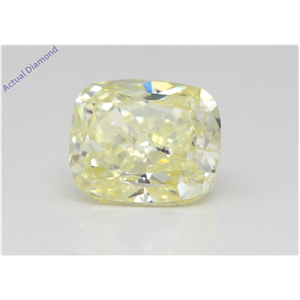Cushion Cut Loose Diamond (1.45 Ct,Fancy Light Yellow Color,Si2 Clarity) Gia Certified