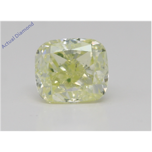 Cushion Cut Loose Diamond (1.03 Ct,Fancy Green Yellow Color,Si2 Clarity) Gia Certified