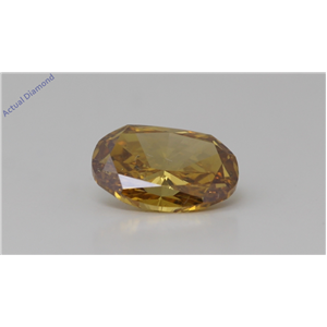 Oval Cut Loose Diamond (0.81 Ct,Fancy Orangy Yellow Color,Si2 Clarity) Gia Certified