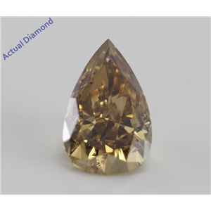 Pear Cut Loose Diamond (1.64 Ct, Natural Orange Brown, I1)