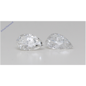 A Pair Of Pear Cut Loose Diamonds (1.61 Ct,F-G Color,I1 Clarity)