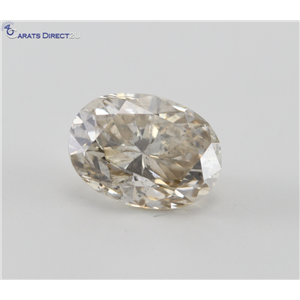 Oval Cut Loose Diamond (1.32 Ct, Natural Light Brown, I1)
