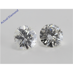 A Pair of Round Cut Loose Diamonds (0.99 Ct, I ,VS2)