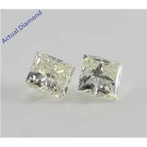 A Pair of Princess Cut Loose Diamonds (2.01 Ct, K ,VS2-SI2)