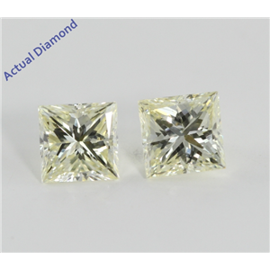 A Pair of Princess Cut Loose Diamonds (1.38 Ct, L Color, SI Clarity)