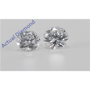 A Pair of Round Cut Loose Diamonds (0.62 Ct, D Color, VVS2 Clarity)