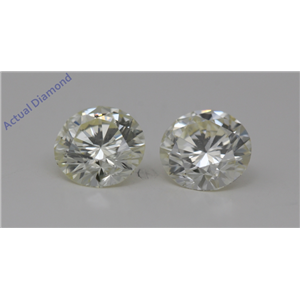 A Pair of Round Cut Loose Diamonds 1.6 Ct,L Color,VS2 Clarity