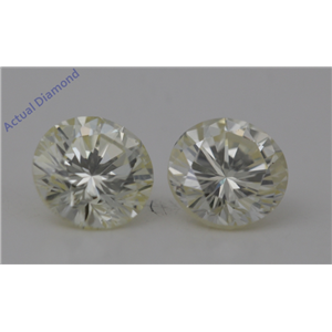 A Pair of Round Cut Loose Diamonds 1.41 Ct,L Color,VS2 Clarity