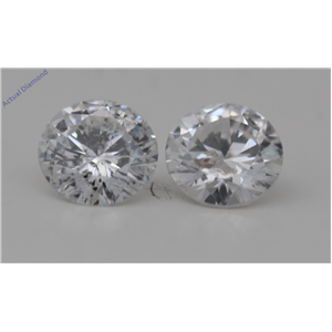 A Pair of Round Cut Loose Diamonds 0.56 Ct,G Color,I1 Clarity