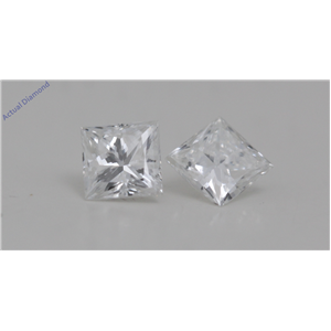 A Pair of Princess Cut Loose Diamonds 0.66 Ct,F Color,VS2 Clarity